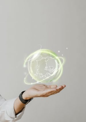 Global environmental sustainability background green technology